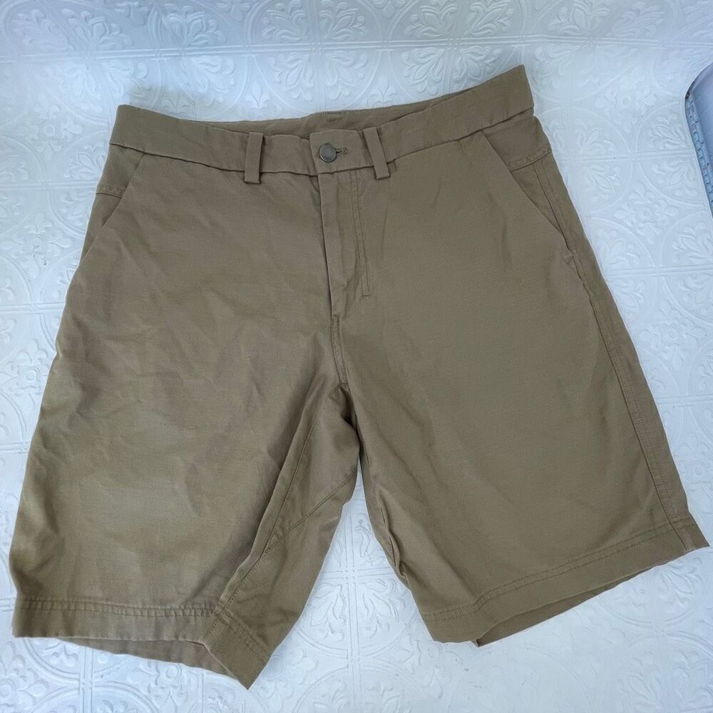 Lululemon Artifact Brown Stretch Chino Quick Oxford The Works Shorts Size 32